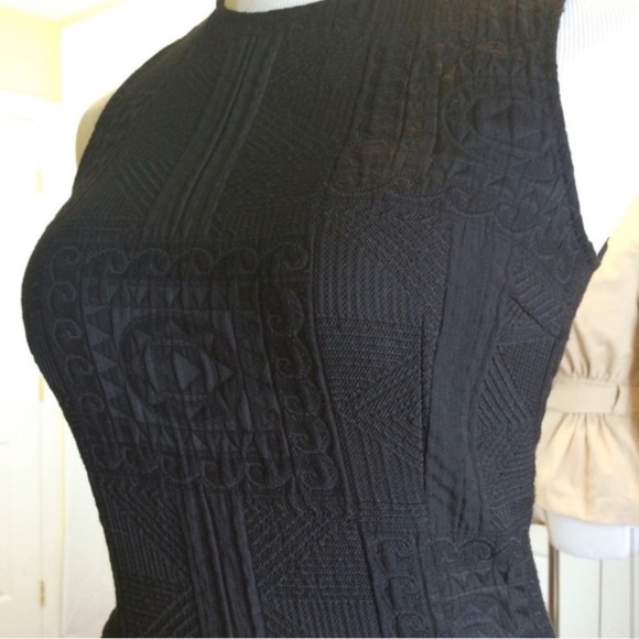 Zara Quilted Sleeveless Dress Black SZ M - Picture 6 of 6